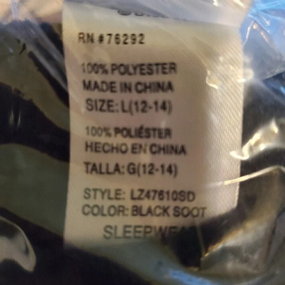 Disney Sweatshirt Youth 12 14 Black Large Soft Fleece Mickey Minnie Sleepwear - Picture 3 of 3